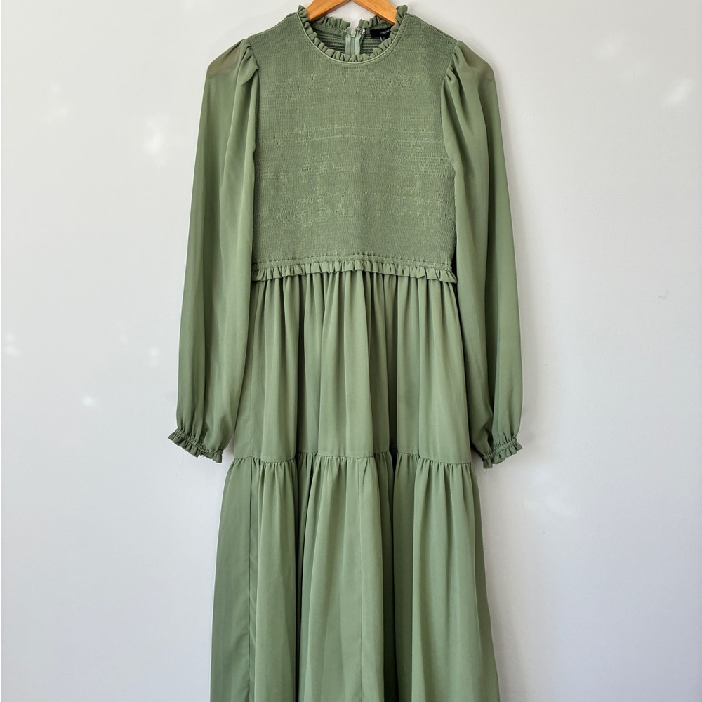 Forever 21 Sage Long Sleeve Dress